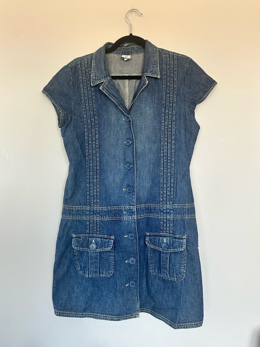 Old Navy Blue Denim Button-Front Dress